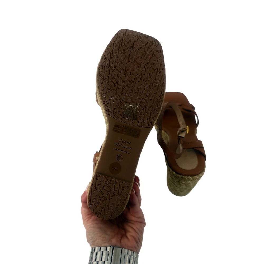 New!‎ Stuart Weitzman Braided Platform Espadrille Wedge Sandal Sz 10 - Picture 6 of 7